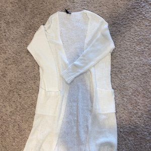 White cardigan
